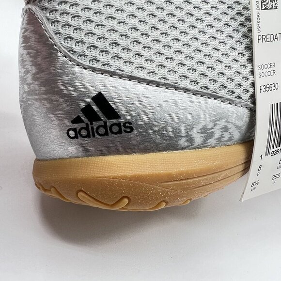 adidas Predator 19.4 Sala J Indoor Soccer Shoes men 8.5 Metallic Silver Black - Picture 7 of 16